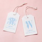 Personalized Monogrammed Gift Tags with Strings Gift Stickers Set of 24 Wedding Christmas Gift