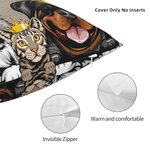 Gepersonaliseerde We Rule The House Sierkussenhoes voor Huisdierliefhebber Home Decoration