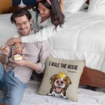 Gepersonaliseerde We Rule The House Sierkussenhoes voor Huisdierliefhebber Home Decoration
