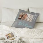 Housse d'Oreiller Personnalisée avec Photo de Bébé et Informations sur la Naissance Cadeaux Fête des Mères pour Femmes