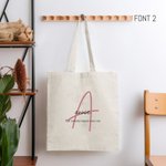 Personalisierte tägliche Affirmation Canvas Tote Bag mit Namen und Text Geburtstag Geschenk Weihnachten Geschenk für Frauen