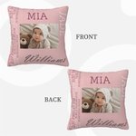 Housse d'Oreiller Personnalisée avec Photo de Bébé et Informations sur la Naissance Cadeaux Fête des Mères pour Femmes