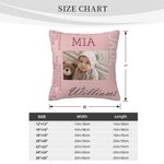Housse d'Oreiller Personnalisée avec Photo de Bébé et Informations sur la Naissance Cadeaux Fête des Mères pour Femmes