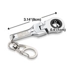 Personalized 10mm Ratchet Wrench Keychain Portable Key Ring with Engraving Flex Head Mini Hardware Tool Mechanic DIY Workshop Accessory
