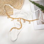 Personalised Zircon Letter Charm G-String Chain Thong Sexy Body Jewellery Valentine's Day Anniversary Birthday Gift for Her