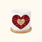 Personalized Multi-style Heart Puzzle Flower Pot Together We Make A Family Gift for Mom or Grandma