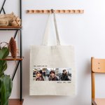 Personalisierte Foto Canvas Tote Bag Einkaufstasche Geburtstag Weihnachten Geschenk für Frau Freunde Familie Mitglieder