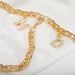 Personalised Zircon Letter Charm G-String Chain Thong Sexy Body Jewellery Valentine's Day Anniversary Birthday Gift for Her