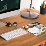 Gepersonaliseerd Non-Slip Rubber Base Muismat met Foto en Tekst Cadeau voor Familie of Vriend Paar