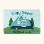 Personalised Happy Campers Family Non-Slip Doormat Bedroom Bathroom Accessory for Camping Lovers Friend and Family