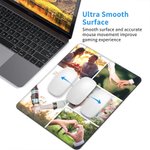Gepersonaliseerd Non-Slip Rubber Base Muismat met Foto en Tekst Cadeau voor Familie of Vriend Paar