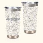 Gobelet Isotherme avec Paille Personnalisé de Nom en Acier Inoxydable Cadeau de Semaine de l'Infirmière Remerciement pour Personnel en Médecine