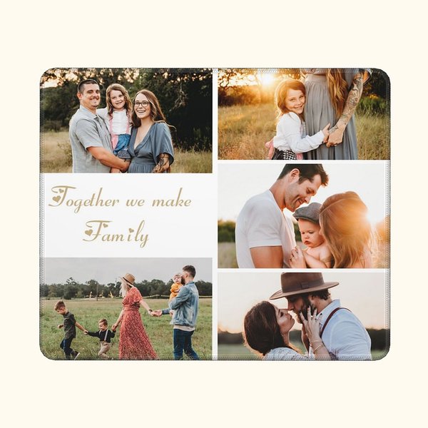 Non-Slip Rubber Base Mouse Pad with Photo and Text