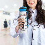 Bouteille d'Eau Design de Motivation Marqueur de Temps Cadeau Personnalisé avec Nom et Personnage pour Graduation Infirmière