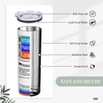 Personalized Nurse 20oz Straight Skinny Tumbler with Straw Gift for Doctor Nurse Pharmacist Anesthetist