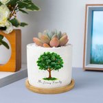 Pot de Fleur Personnalisé avec 2-18 Noms sur Arbre Généalogique Pot Céramique Styles Multiples Cadeau Thanksgiving Fête des Pères Jardinage pour Homme