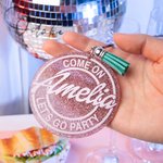 Personalized Glitter Pink Doll-like Style Acrylic Keychain with Tassel and Name Cute Birthday Gift or Anniversary Gift for Her