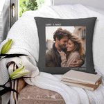 Personalizzato Multicolore Foto Throw Pillow Cover Testo Compleanno Regalo di inaugurazione per la famiglia coppia
