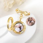 Personalised Photo Lapel Pin Bouquet Charm Memoriral Wedding Graduation Gift for Groom Bride Graduates