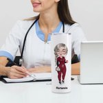 Personalized Nurse 20oz Straight Skinny Tumbler with Straw Gift for Doctor Nurse Pharmacist Anesthetist