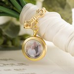 Personalised Photo Lapel Pin Bouquet Charm Memoriral Wedding Graduation Gift for Groom Bride Graduates