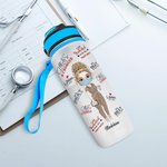 Bouteille d'Eau Design de Motivation Marqueur de Temps Cadeau Personnalisé avec Nom et Personnage pour Graduation Infirmière