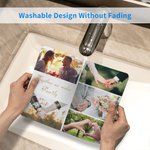 Gepersonaliseerd Non-Slip Rubber Base Muismat met Foto en Tekst Cadeau voor Familie of Vriend Paar