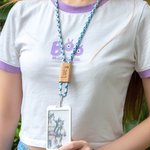 Lanière Porte-clés Porte-badge Personnalisée avec Nom Gravé sur Bois Cadeau pour Enseignants et Employés