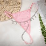 Personalised Zircon Letter Charm G-String Chain Thong Sexy Body Jewellery Valentine's Day Anniversary Birthday Gift for Her