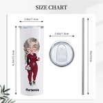 Personalized Nurse 20oz Straight Skinny Tumbler with Straw Gift for Doctor Nurse Pharmacist Anesthetist