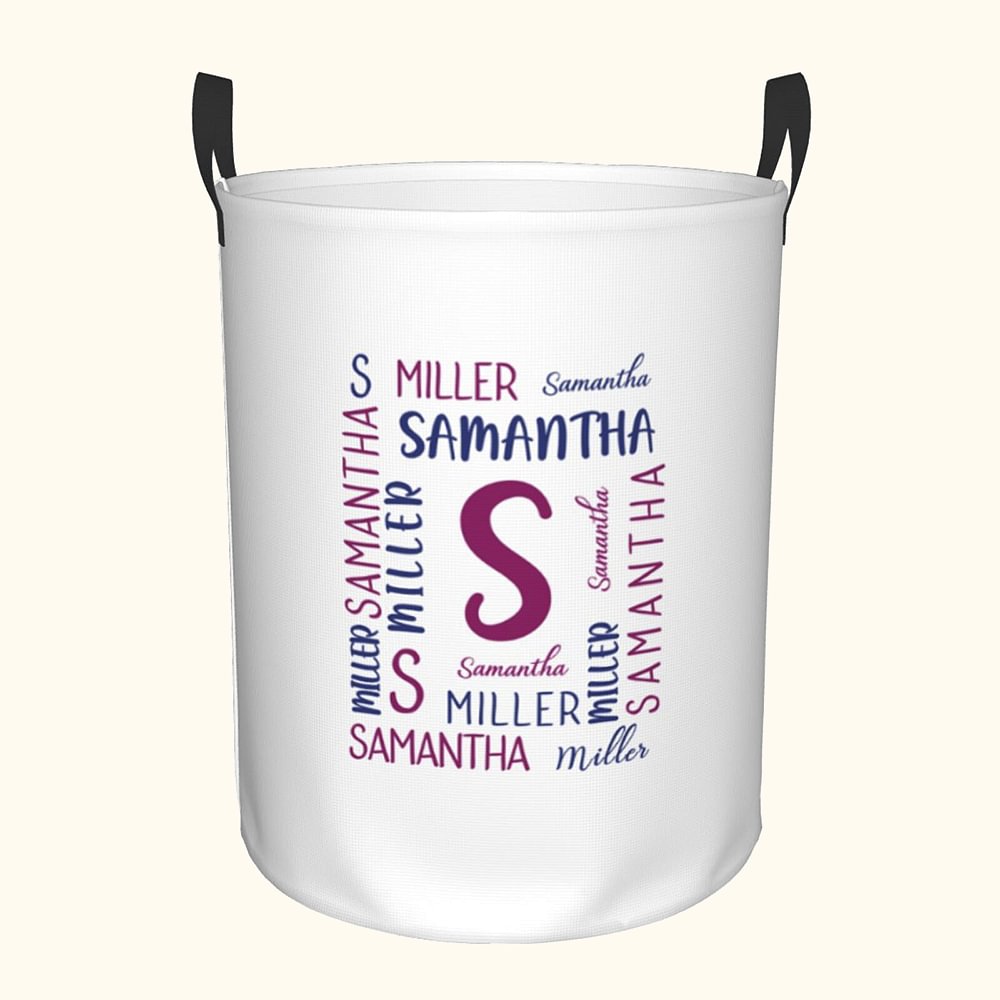 Cestino portagiochi personalizzato con nome Cestino per la lavanderia con manico Regalo di inaugurazione per mamma e bambini