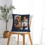 Personalizzato Multicolore Foto Throw Pillow Cover Testo Compleanno Regalo di inaugurazione per la famiglia coppia