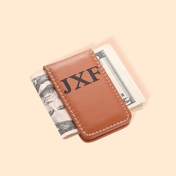 Personalised Magnetic Money Clip Engraved with Letters Birthday Anniversary Wedding Gift for Boyfriend Husband Father Groomsmen