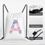 Gepersonaliseerde Drawstring Rugzak Cinch Opbergtas met Naam voor Gym Shopping Sport Reizen Gift