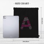 Gepersonaliseerde Drawstring Rugzak Cinch Opbergtas met Naam voor Gym Shopping Sport Reizen Gift