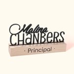 Personalised Wooden Name Sign Desk Nameplate Office Decor Back to School Appreciation Gift for Teacher Principal