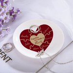 Personalizado Juntos Formamos Una Familia Corazón Puzzle Joyería Anillo Plato Cumpleaños Día de la Madre Regalo para Abuela Mamá Familia