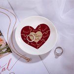 Personalizado Juntos Formamos Una Familia Corazón Puzzle Joyería Anillo Plato Cumpleaños Día de la Madre Regalo para Abuela Mamá Familia