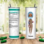 Personalisierte Dexdomitor Prescription 20oz Skinny Becher Tierarzt Becher mit Strohhalm Krankenschwester Woche Student Graduierung Geschenk