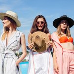 Personalized Handmade Rope Embroidery Beach Hat Denim Sun Hat with Pearls and Name Wedding Party Gift for Her