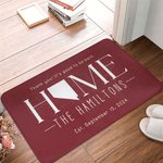 Gepersonaliseerde Amerika Staat Kaart Flanel Huis Deurmat Binnen en Buiten Huis Entree Decor voor Housewarming Bruiloft Thanksgiving