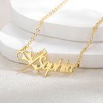 Personalized Scissors Hairstylist Necklace with Name Jewelry Gift for Hairdresser