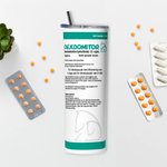 Personalisierte Dexdomitor Prescription 20oz Skinny Becher Tierarzt Becher mit Strohhalm Krankenschwester Woche Student Graduierung Geschenk