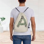 Gepersonaliseerde Drawstring Rugzak Cinch Opbergtas met Naam voor Gym Shopping Sport Reizen Gift