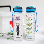 Personalised Nurse Daily Affirmations 32oz Water Bottle Scale Line Design Water Tracker Bottle Medical Graduate Accessory Nurse Week Appreciation Gift