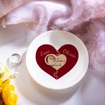 Personalizado Juntos Formamos Una Familia Corazón Puzzle Joyería Anillo Plato Cumpleaños Día de la Madre Regalo para Abuela Mamá Familia