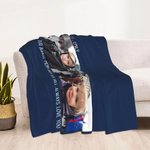 Personalisierte Kuscheldecke mit 1-3 Fotos und Text Geschenk für Familie Liebespaar zum Vatertag Muttertag Valentinstag