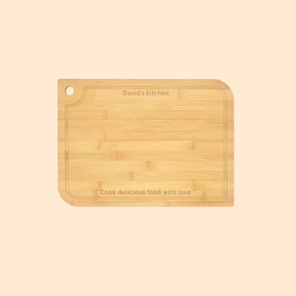 Personalisierte Bambus Ebenholz Schneidebrett mit eingraviertem Namen Text Weihnachtsgeschenk Jahrestag Geschenk für Ehemann Ehefrau Kochen Enthusiasten