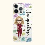 Personalized Nurse Daily Affirmations Clear Cell Phone Case for iPhone with Name Nurse Week Graduation Christmas Birthday Gift for Nurse