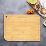 Personalisierte Bambus Ebenholz Schneidebrett mit eingraviertem Namen Text Weihnachtsgeschenk Jahrestag Geschenk für Ehemann Ehefrau Kochen Enthusiasten